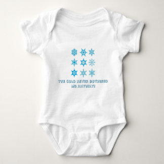 Frozen snowflakes - the cold never bothered me baby bodysuit