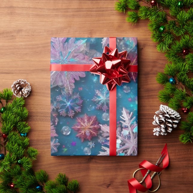 Frozen snowflakes wrapping paper (Holiday Gift)