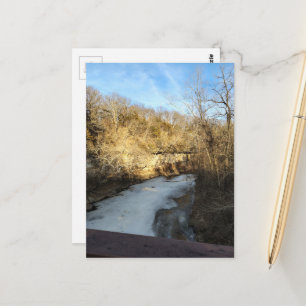 Frozen Stream in the Burlington Iowa Woods Postcard