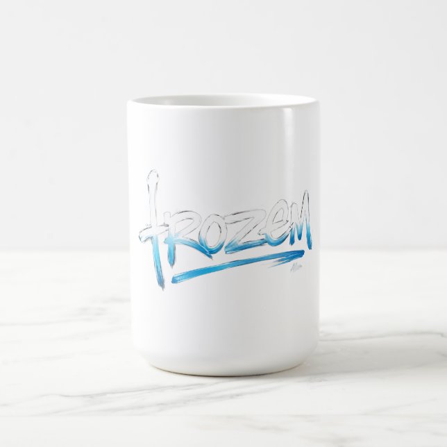 Frozen Text T-Shirt Coffee Mug (Center)