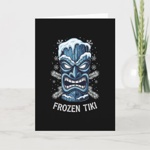 Frozen Tiki Hawaiian Party Luau Cold Winter Holida Card