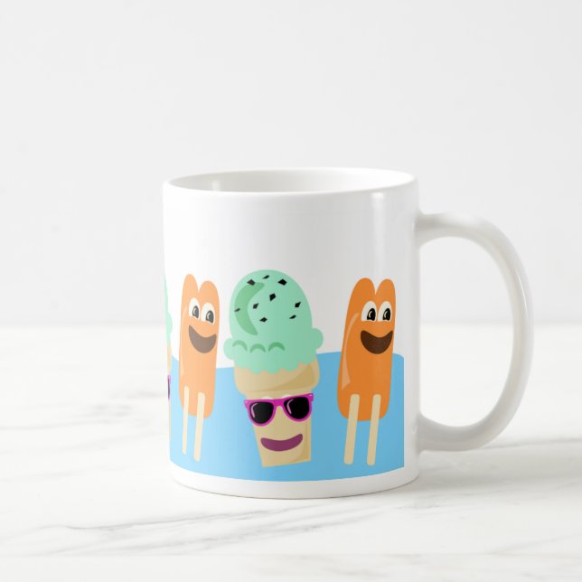Frozen Treat Friends Fun Happy Dessert  Coffee Mug (Right)