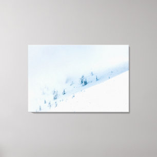 Frozen trees sun and clouds in the mountains canvas print