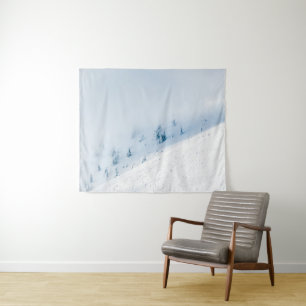 Frozen trees sun and clouds in the mountains tapestry