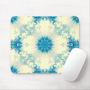Frozen Water Frosty Blue Winter Snowflake Mouse Pad