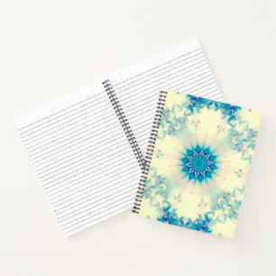 Frozen Water Frosty Blue Winter Snowflake Notebook