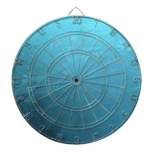 Frozen Water Ice Blue Frost Chic Winter Metallic Dartboard