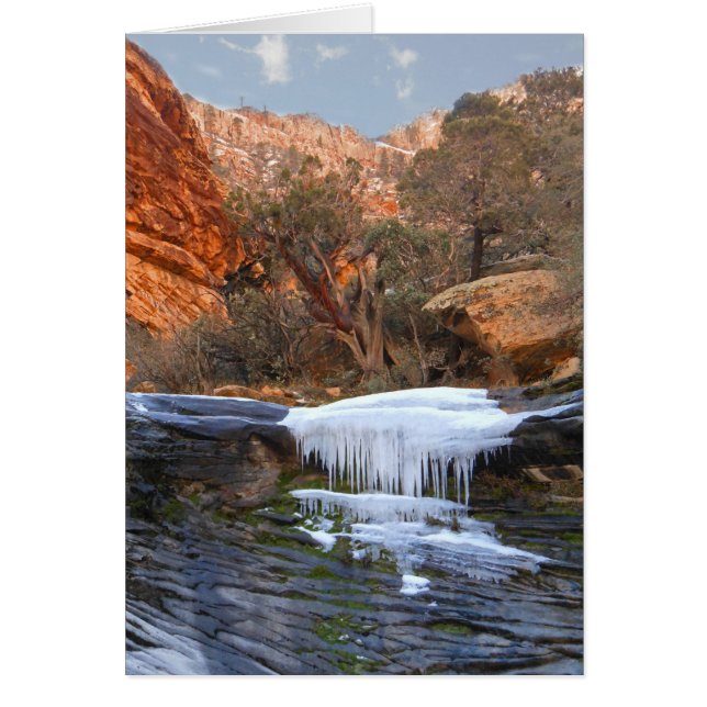 Frozen Waterfall, Las Vegas, NV, Blank Inside (Front)