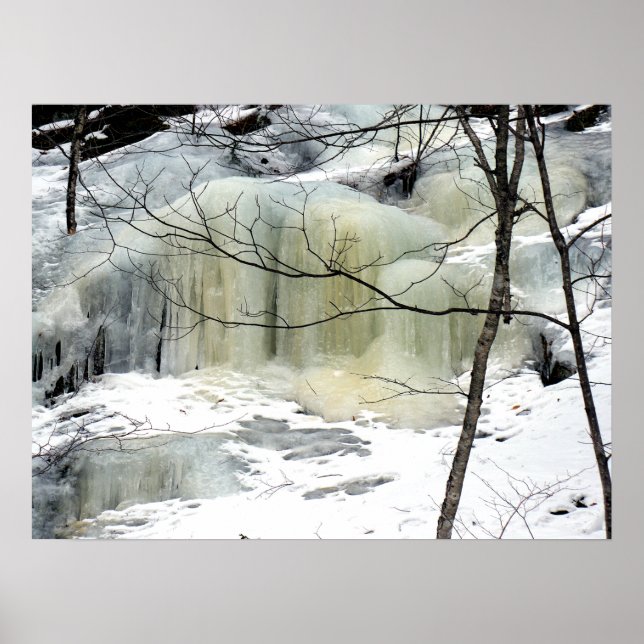 Frozen Waterfall, yellow Poster (Front)