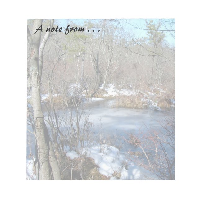 Frozen Wetlands Pond Notepad (Front)