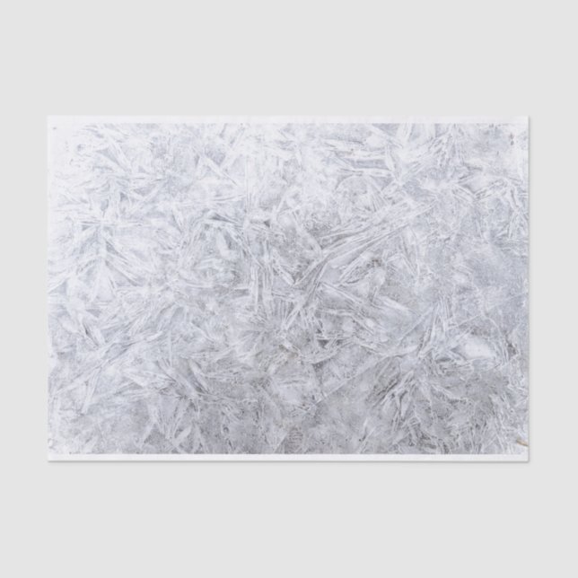 Frozen White And Light Grey Background Tissue Paper (Front)