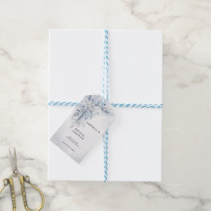 Frozen White Berries Winter Bridal Shower Gift Tags