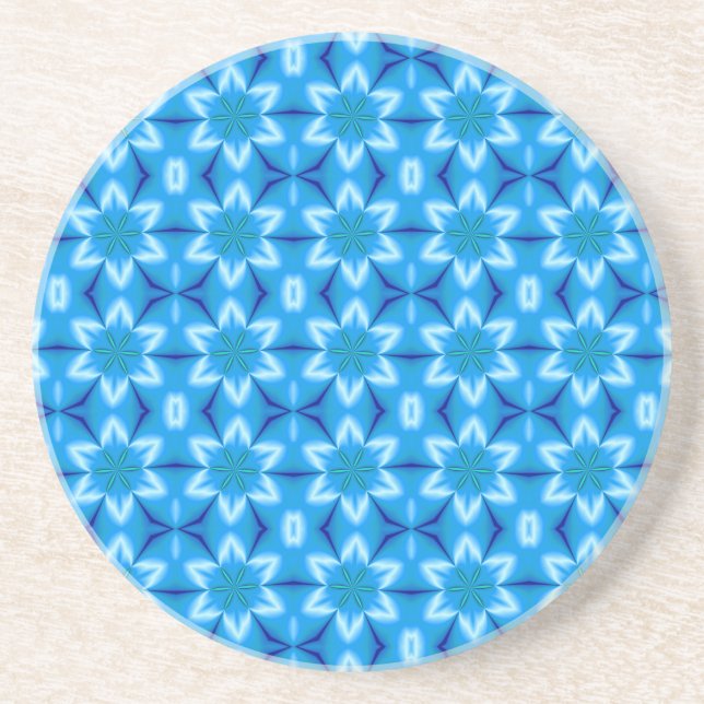 Frozen White Flowers Coaster (Front)