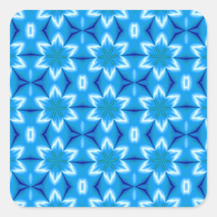 Frozen White Flowers Square Sticker