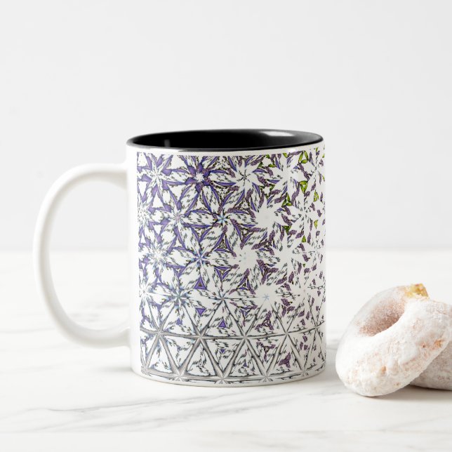 Frozen Windshield  Two-Tone Coffee Mug (With Donut)
