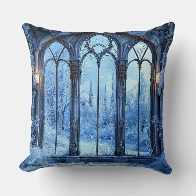 Frozen Winter Landscape Home Decor Cushion (Front)
