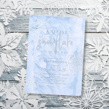 Frozen Winter Silver Snowflake Boy Baby Shower