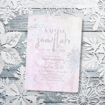 Frozen Winter Silver Snowflake Girl Baby Shower