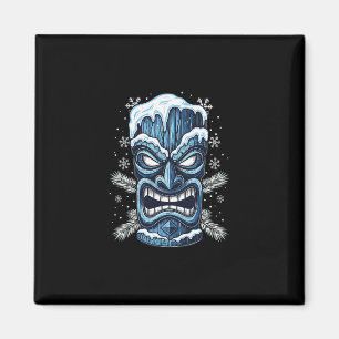 Frozen Winter Tiki Hawaiian Party Luau Cold Holida Magnet