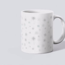 Frozen Winter Vibes - Snowflake Mug with Quote