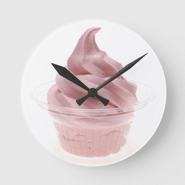 Frozen Yogurt Round Clock (Front)