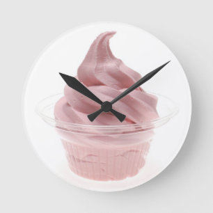 Frozen Yogurt Round Clock