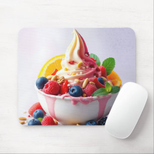 Frozen Yogurt With Fruit and Nuts Mouse Pad