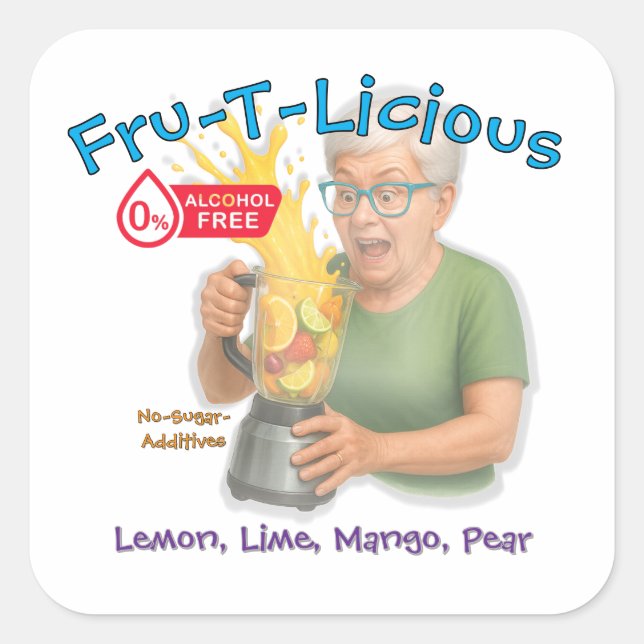 Fru-T-Licious Mocktail Square Sticker (Front)