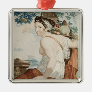 Fructidor  twelfth month of  Republican Calendar Metal Ornament
