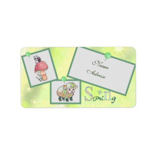 Frühling adressaufkleber label