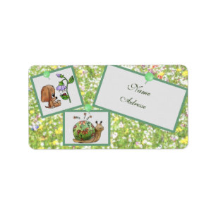 Frühling adressaufkleber label