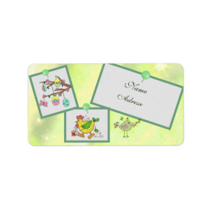 Frühling adressaufkleber label