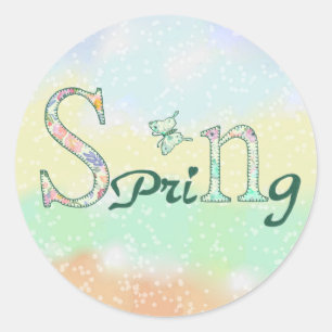 Frühling Runder Aufkleber Classic Round Sticker