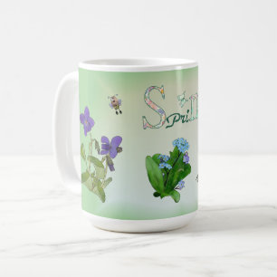 Frühlingsblumen mit Frosch Coffee Mug