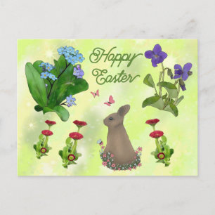 Frühlingsblumen Postkarte Postcard