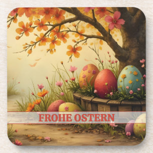 Frühlingsblütenzauber mit Ostereierpracht Coaster