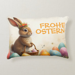 Frühlingsgrüß vom Osterhasen Decorative Cushion