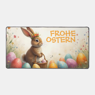 Frühlingsgrüß vom Osterhasen Desk Mat