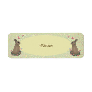 Frühlingshase, personalisiert return address label