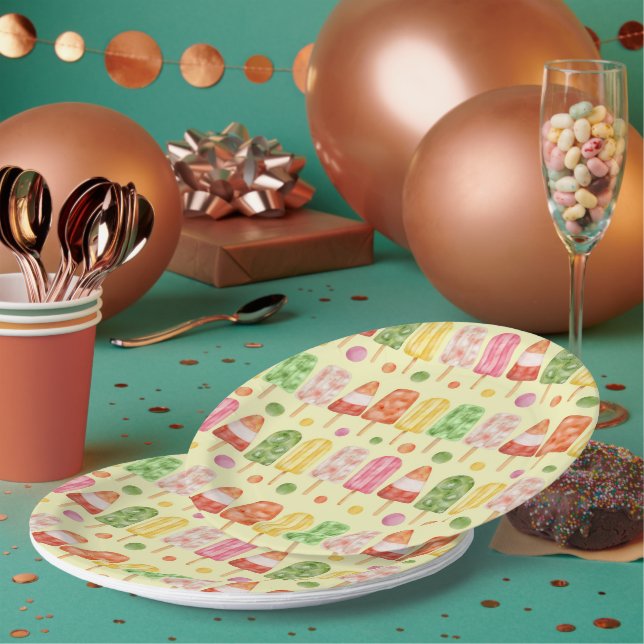 Fruir Popcicles Paper Plate (Multi)