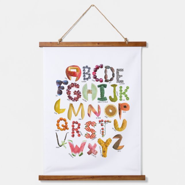 Fruit alphabet  hanging tapestry (Front)