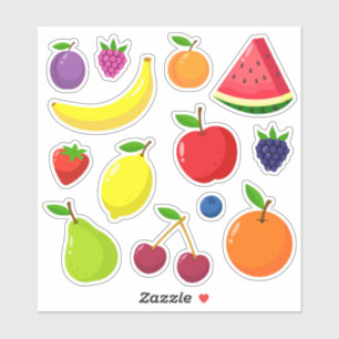 Fruit and Berry Set Custom-Cut Vinyl Sticker