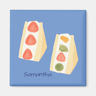 Fruit And Cream Dessert Sandwiches Magnet
