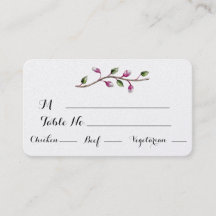 Fruit and Floral Watercolor Wedding Place Card