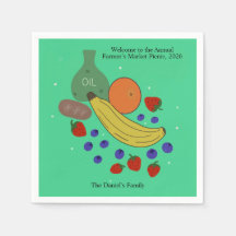 Fruit and Oil 4.75 x 4.75-inch Event Napkins