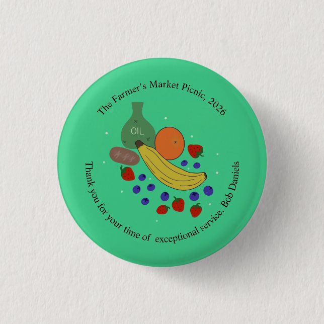 Fruit and Oil Round Button (Front)