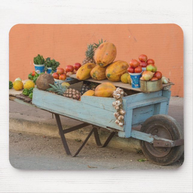 Fruit and vegetable cart, Cuba Mouse Pad (Front)