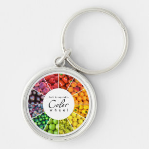 Fruit and vegetable colour wheel (12 colours) key ring