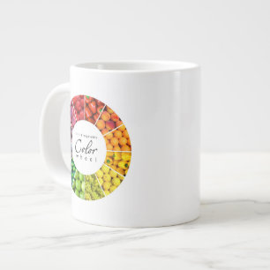 Fruit and vegetable colour wheel (12 colours) large coffee mug