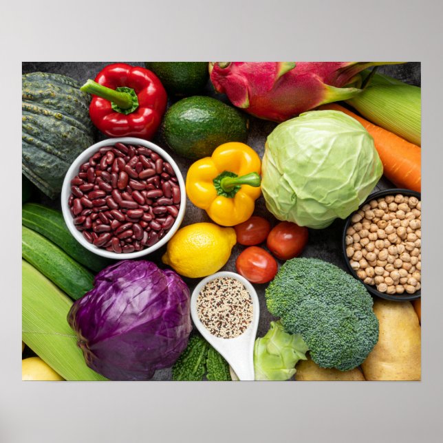 Fruit and Vegetable display Poster (Front)